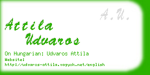attila udvaros business card